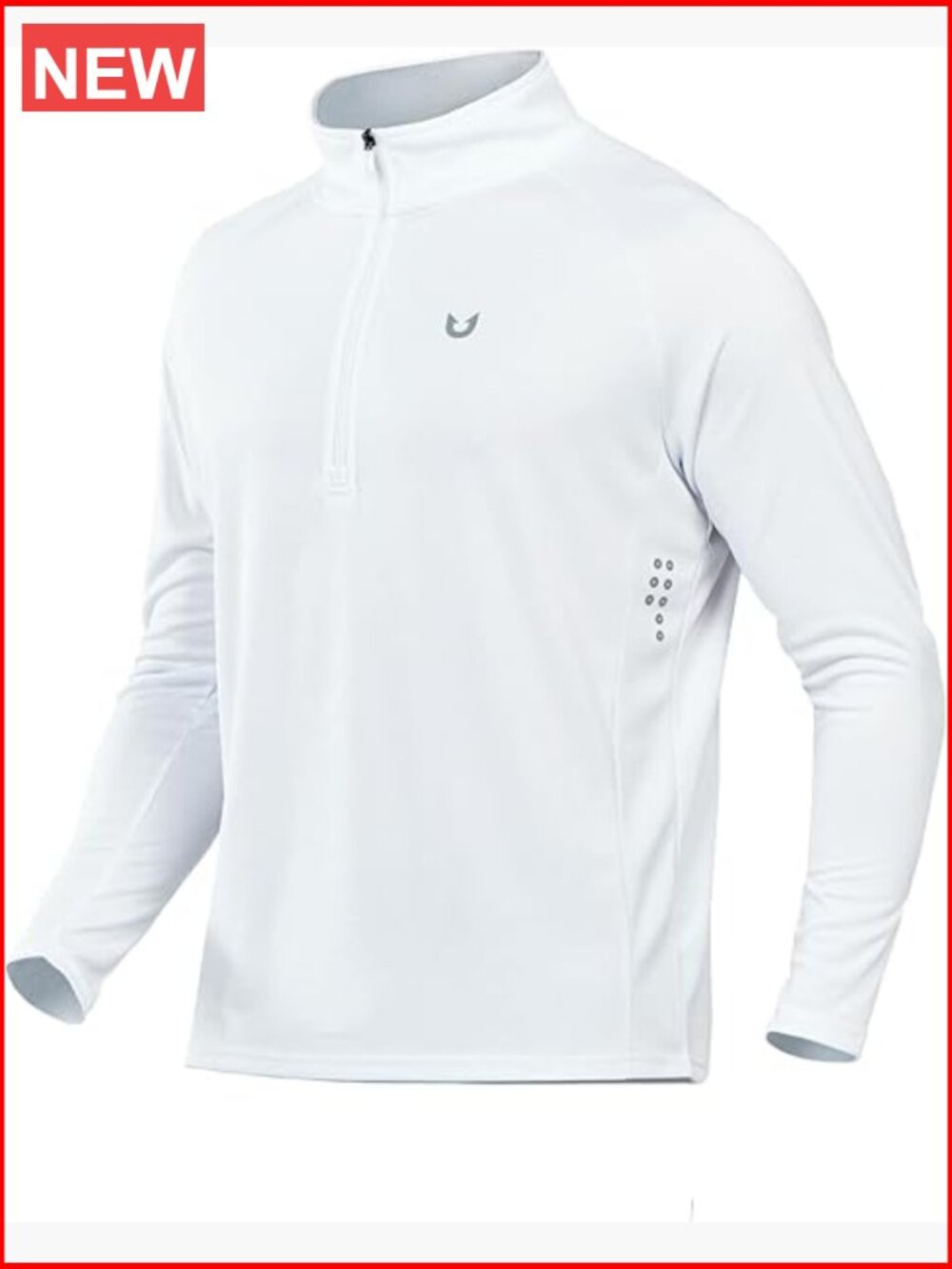 Men's Quarter Zip Pullover Athletic Running Long Sleeve Quick Dry Lightweight
